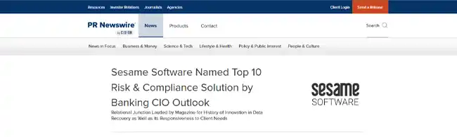 Sesame Software recognition